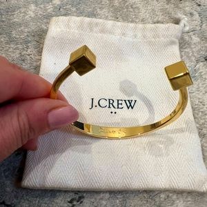 J. Crew Golden Square Cuff Bangle Bracelet